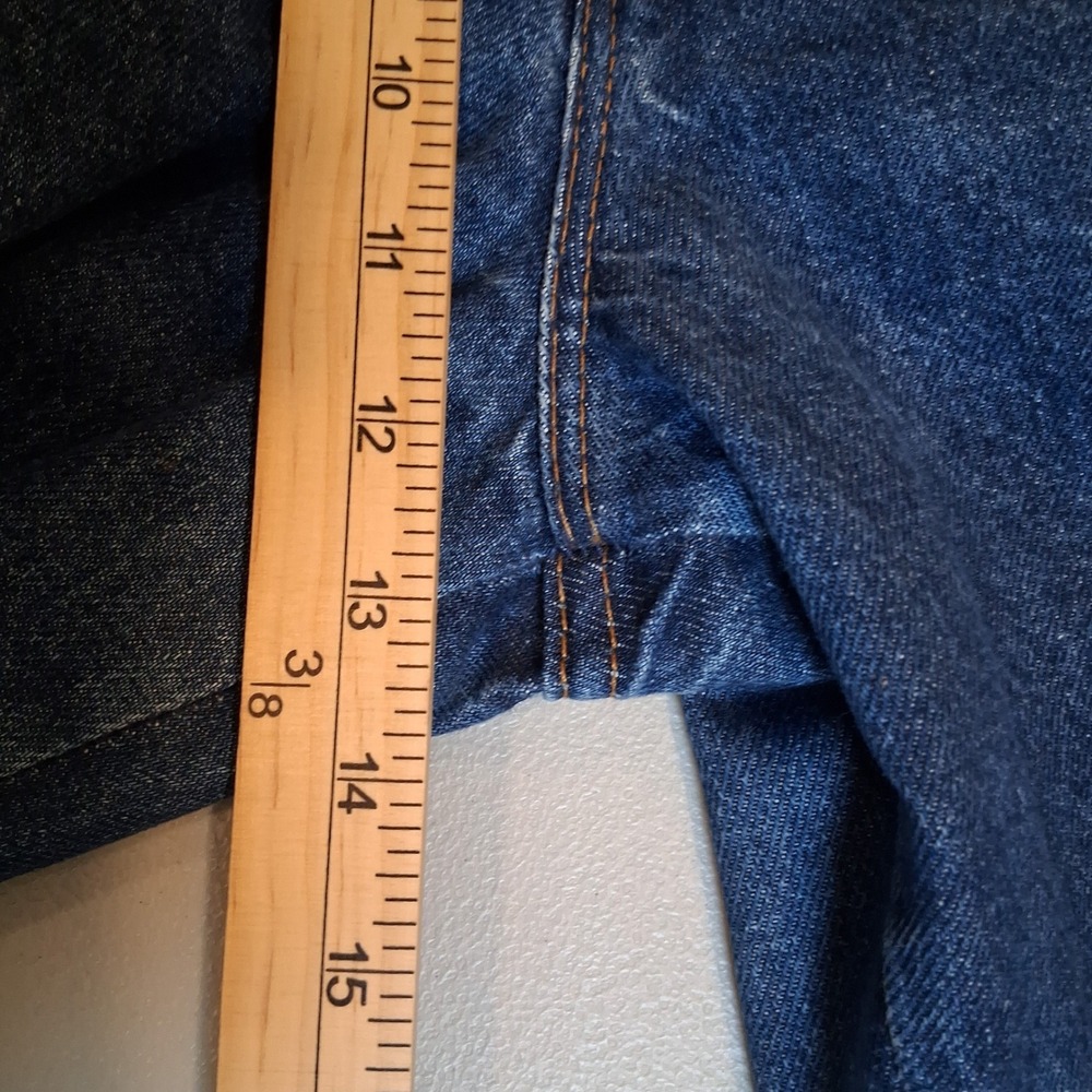 Vintage 90s Chic Jeans Juniors Size 15 Avg Dark Wash Rigid Denim High Rise USA - Picture 10 of 11